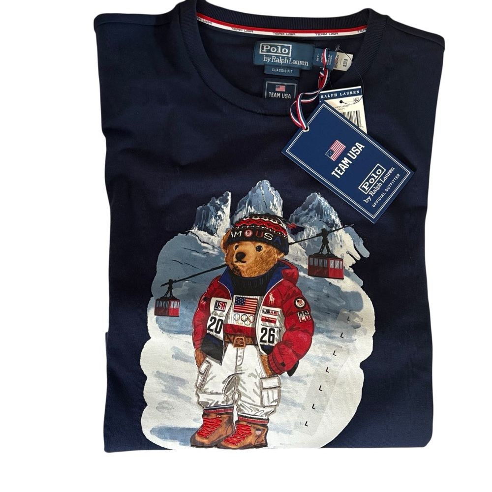 Polo Ralph Lauren Men’s 2026 Team USA POLO Bear L/S T Shirt Size Large NWT - Picture 3 of 6